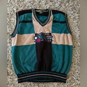 Vintage Steve Stricker Fairway Sport Sweater Vest Golf Big Logo Mens Size Large